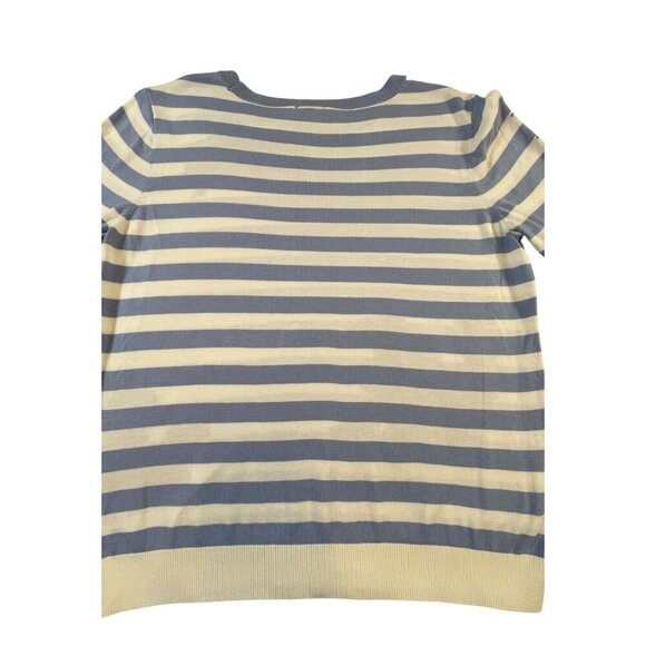 Talbots Petite Botanical Striped Crewneck Sweater – Size LP - Picture 3 of 11